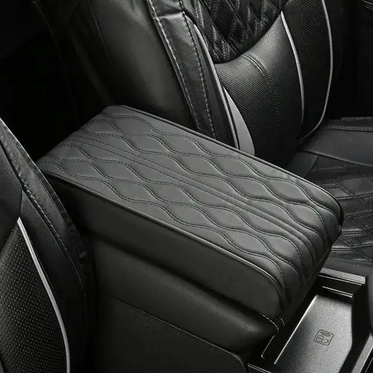 Wave Embroider PU Leather Car Armrest