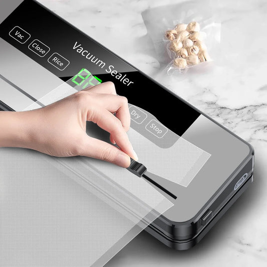 Electric Vacuum Sealer Built-in Cutter Kitchen Food Storage