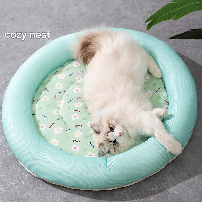 Summer Cooling Pet Bed Breathable Sleeping Mat Soft Cat Bed