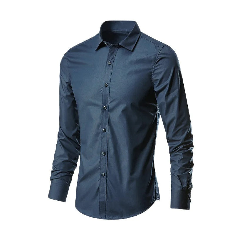 Spring Fashion Casual Slim Fit Long Sleeve Shirt Young Men's Trendy