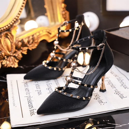 Spring summer new black high heels