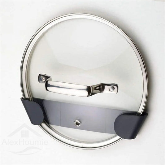 1/pc Pot Lid Holder Wall-Mounted Hanging Holder