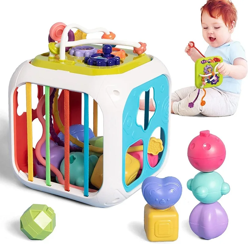 7 in 1 Baby Toys 0 6 12 Months Sensory Shape Sorter Toys