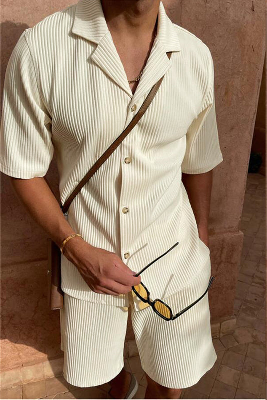 Spring/Summer suit Solid color corduroy shorts