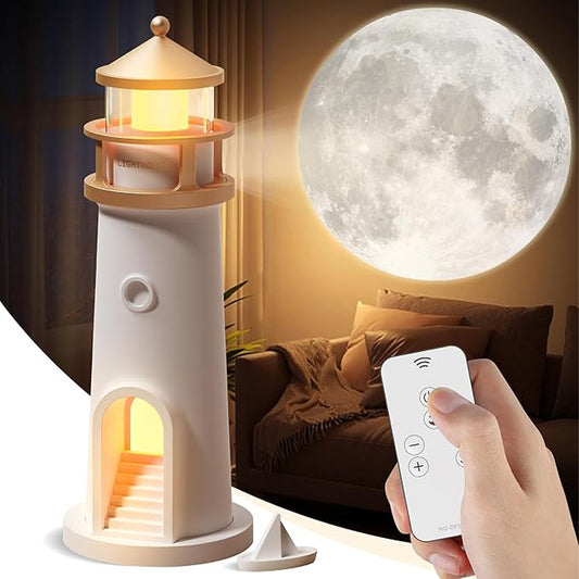 Floating Moon Lamp Projection Lighthouse