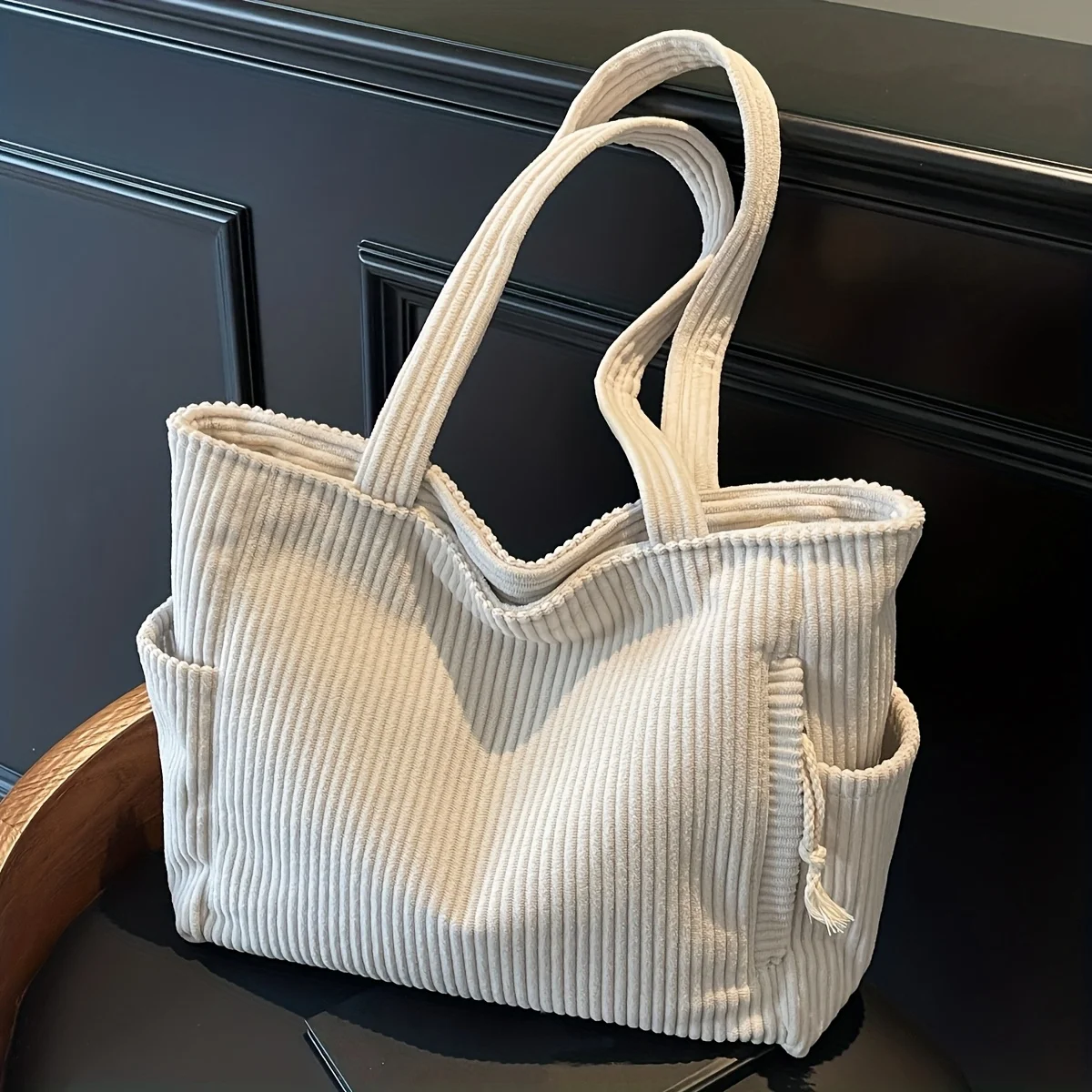 Durable Soft Corduroy Women's Casual Tote Bag