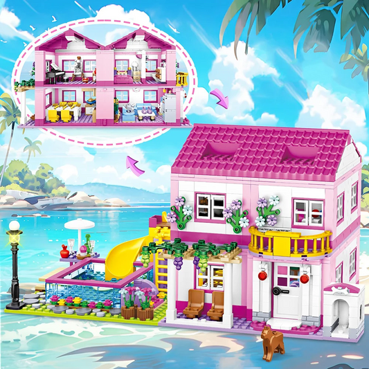 Friends City Street View House Summer Holiday Villa Castle