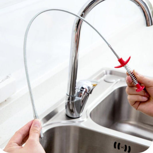 Hand Pinches Four Claws Cleaning Water Pipe Unclogger