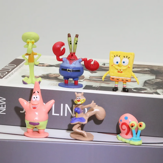 Anime Spongebobs Action Figures Cartoon Mini Dolls