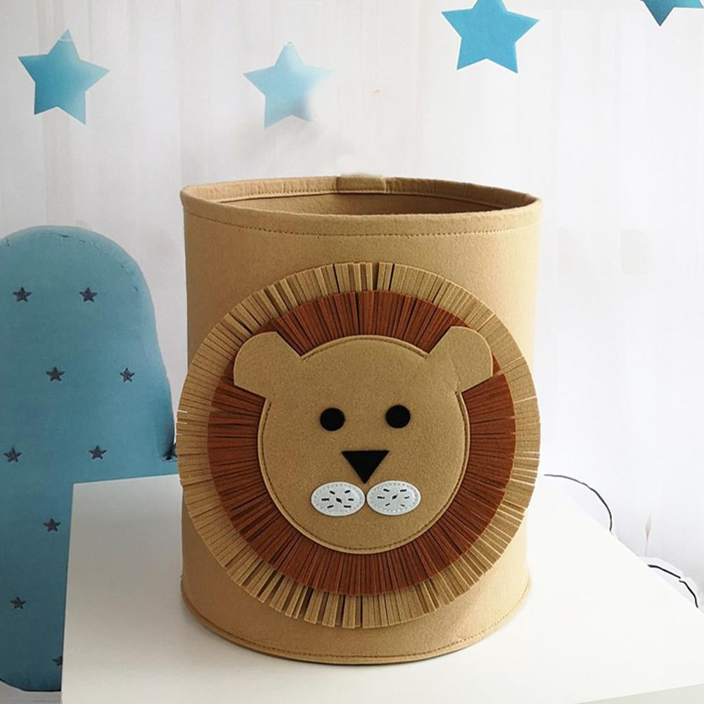 Felt Animal Toy Storage Bucket Cartoon Animal