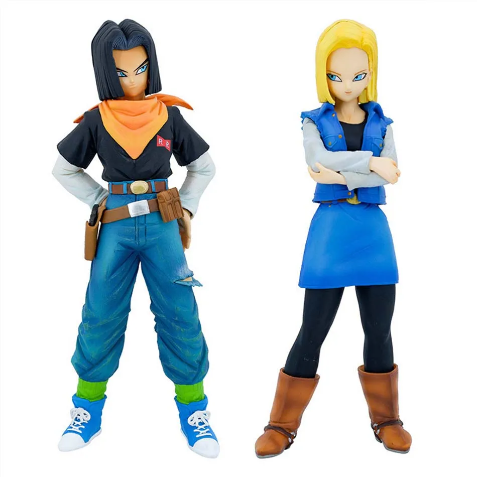 23CM Anime Dragon Ball Z Android 17 18 Figure Android 18 PVC Action Figures