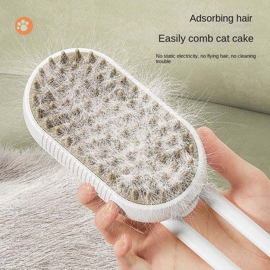 Cat Steam Brush Steamy Dog Brush 3 in 1 Electric Spray Cat Hair Brushes
