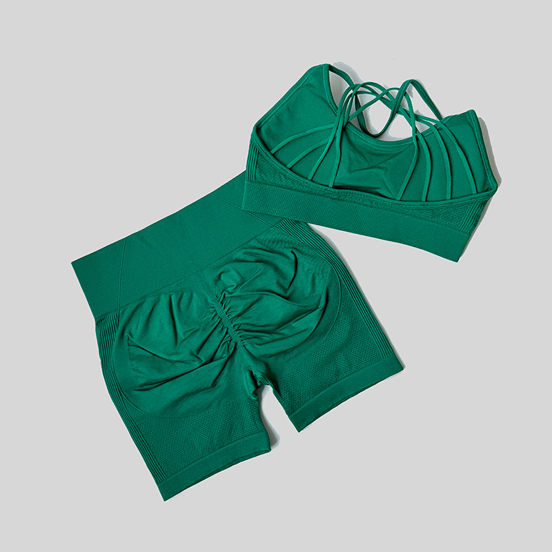 Women's Yoga Suit For Fitness Butt Lifting Sports Set Shorts Gym
