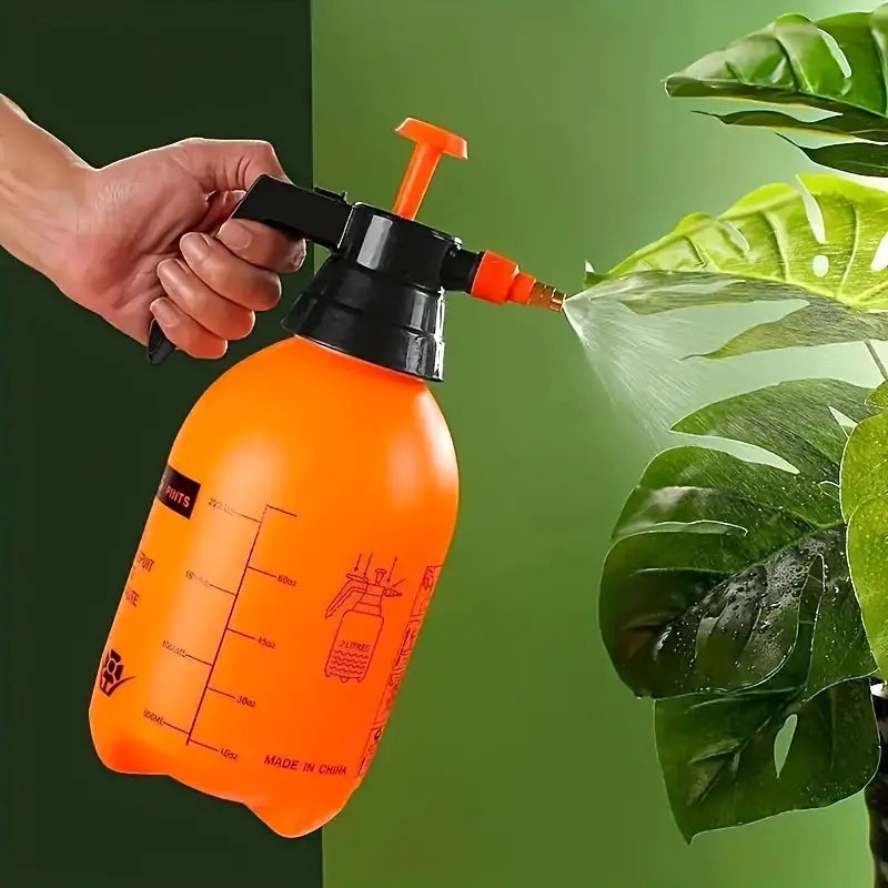 Hand Press Water Sprayer - 2L Garden Watering Can with Adjustable Head