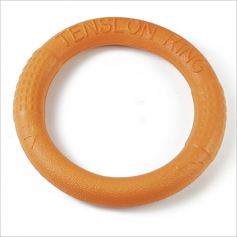 1pc Orange Dog Toys Pet Flying Disk Training Ring Puller