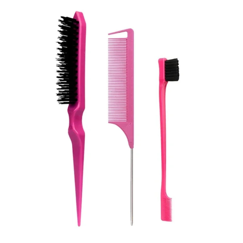 3pcs Hair Styling Comb Set Teasing Hair Brush