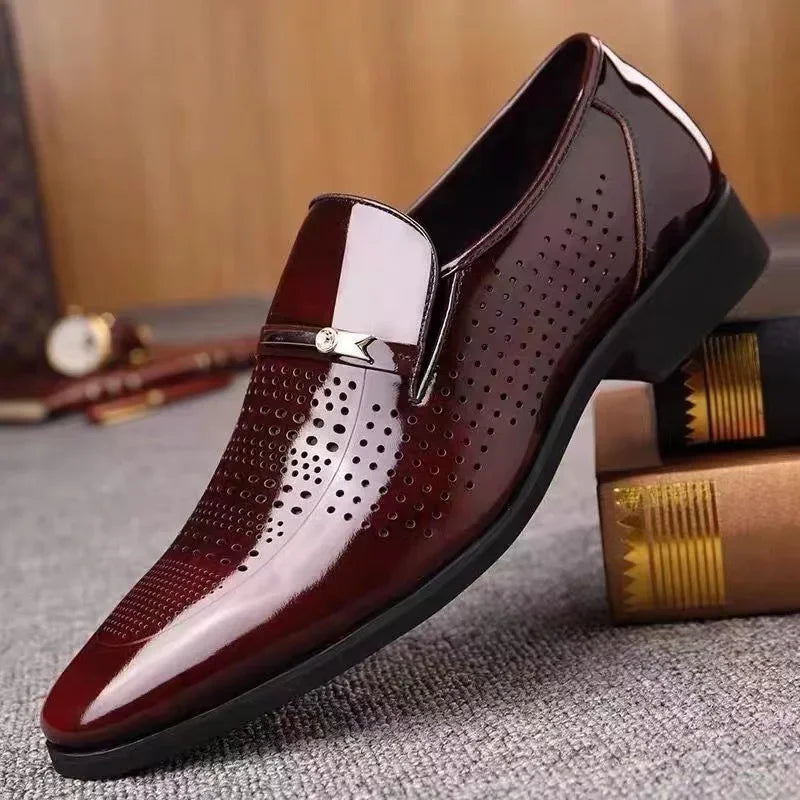 Luxury Business Oxford Leather Shoes Men Breathable