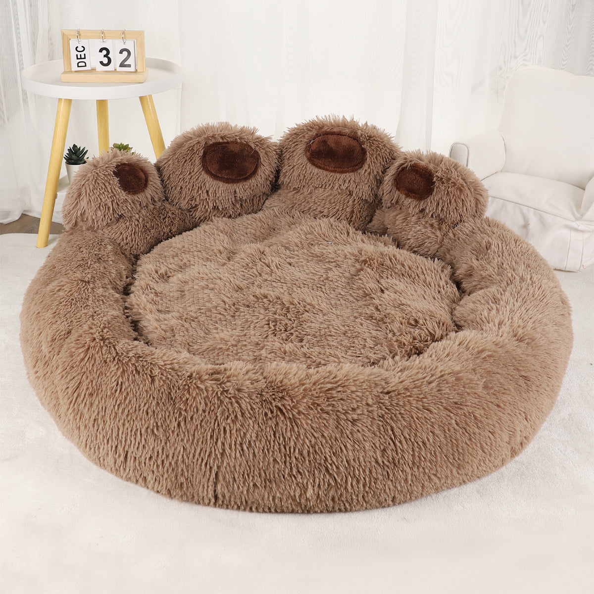 Fluffy Dog Bed Plush Kennel Accessories Pet Products Large Dogs Beds