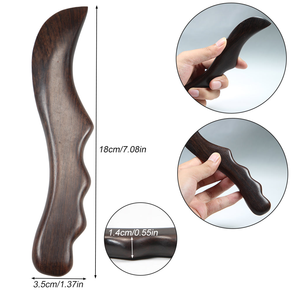 1Pcs Lymphatic Drainage Massager Wooden Gua Sha Tool
