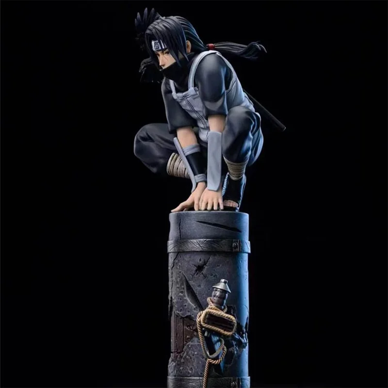 23cm Anime Naruto Anbu Uchiha Itachi Tsukuyomi Sharingan Squatting