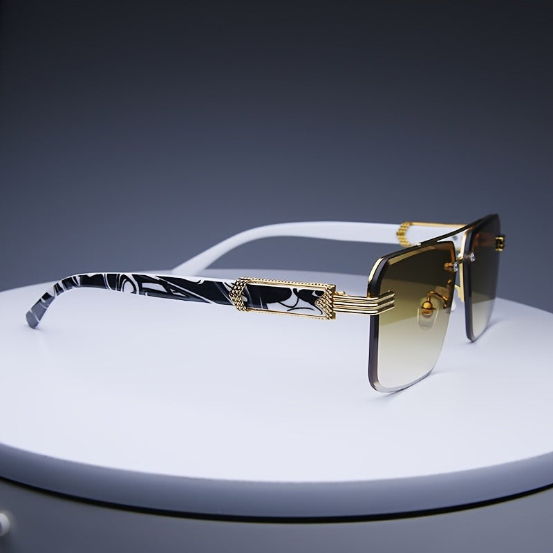Fashion Rimless Sunglasses Men Women Populare