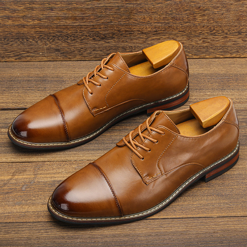 Men's Dress Shoes Fashion Comfortable 2025 Brand Leather Shoes Men
