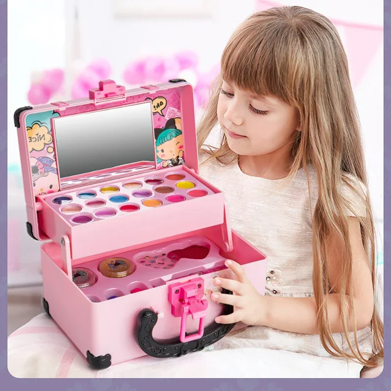 Children Makeup Cosmetics Playing Box Princess Makeup Girl Toy