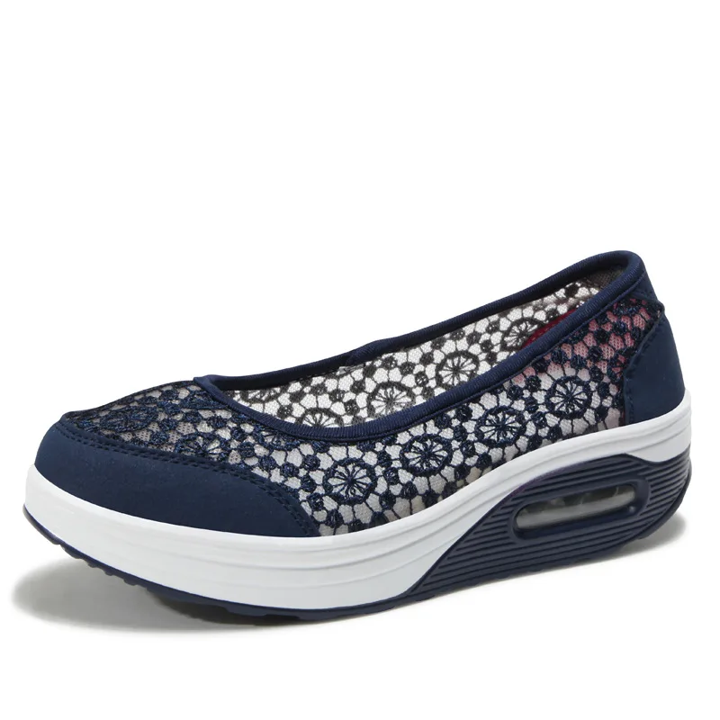Air Mesh Breathable Women Sneakers Swing Wedge