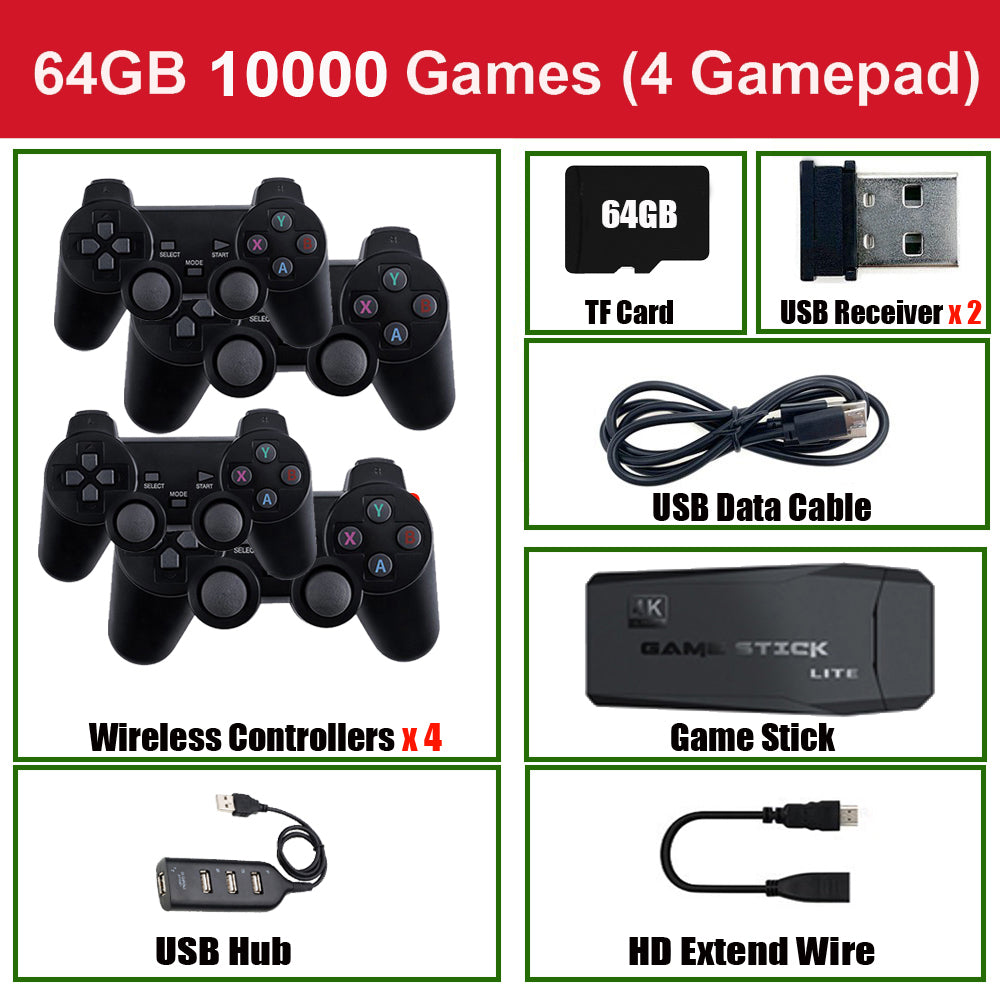 Update Retro Video Game Console 2.4G Wireless Console Game Stick
