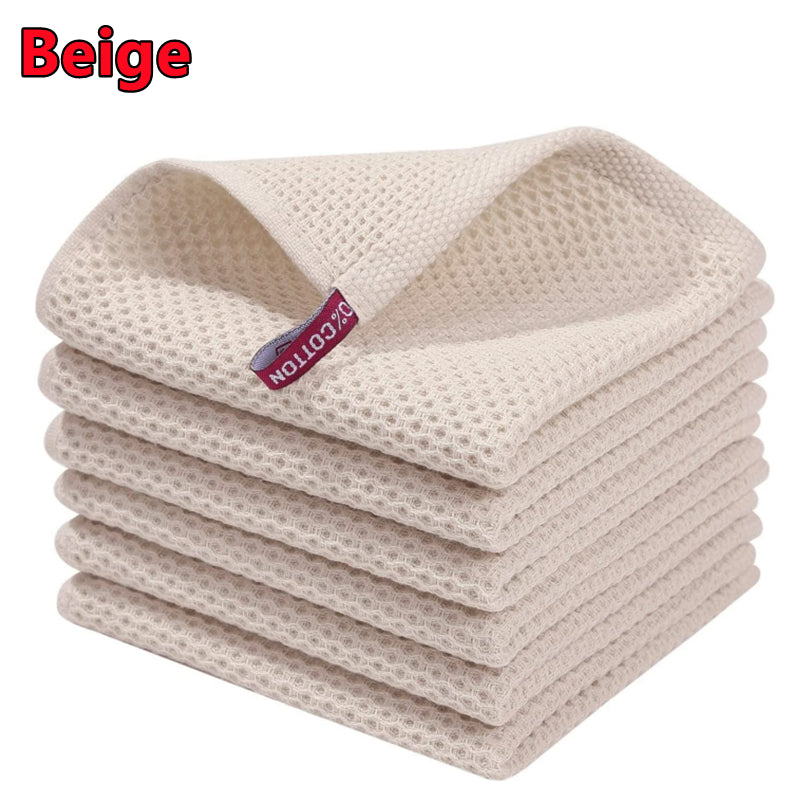 Cotton Dishcloth Ultra Soft Absorbent Kitchen Towel Household Cleaning