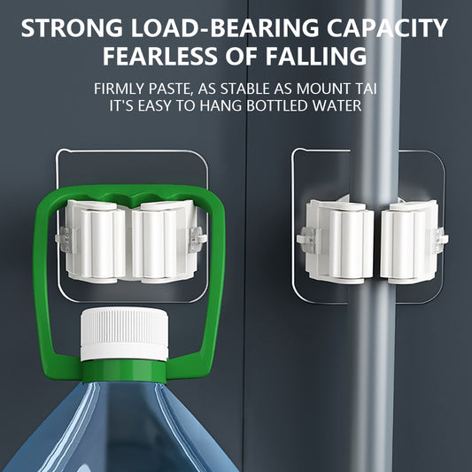 Mop Holder Self-adhesive Broom Stand Wall Mounted