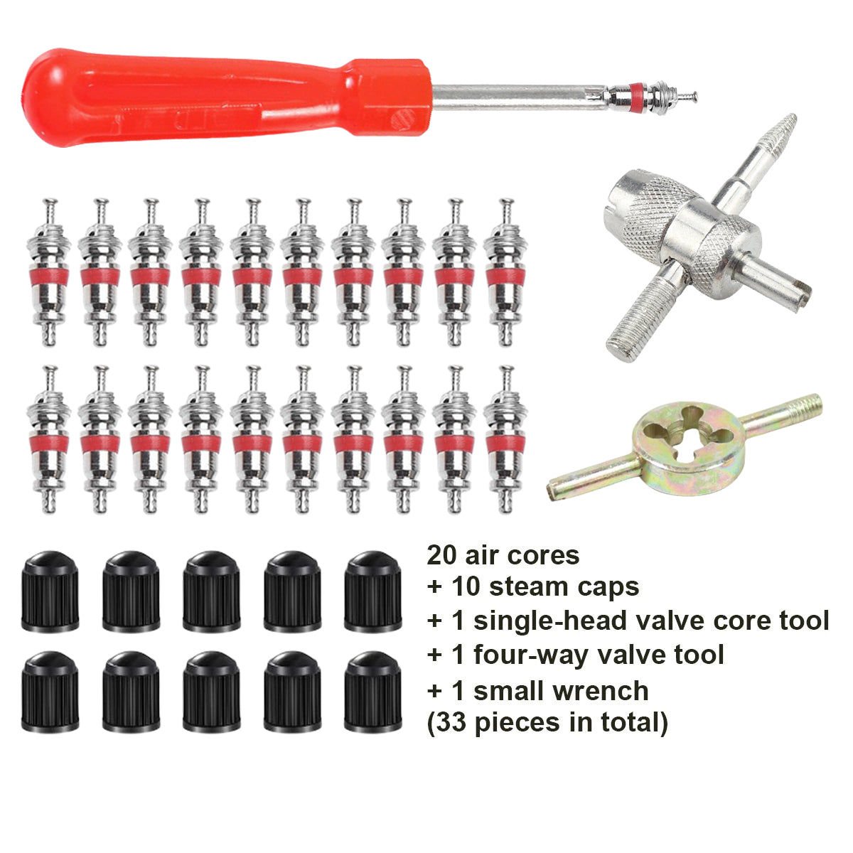 Car Bicycle Slotted Handle Tire Valve Stem Core Remover Screwdriver