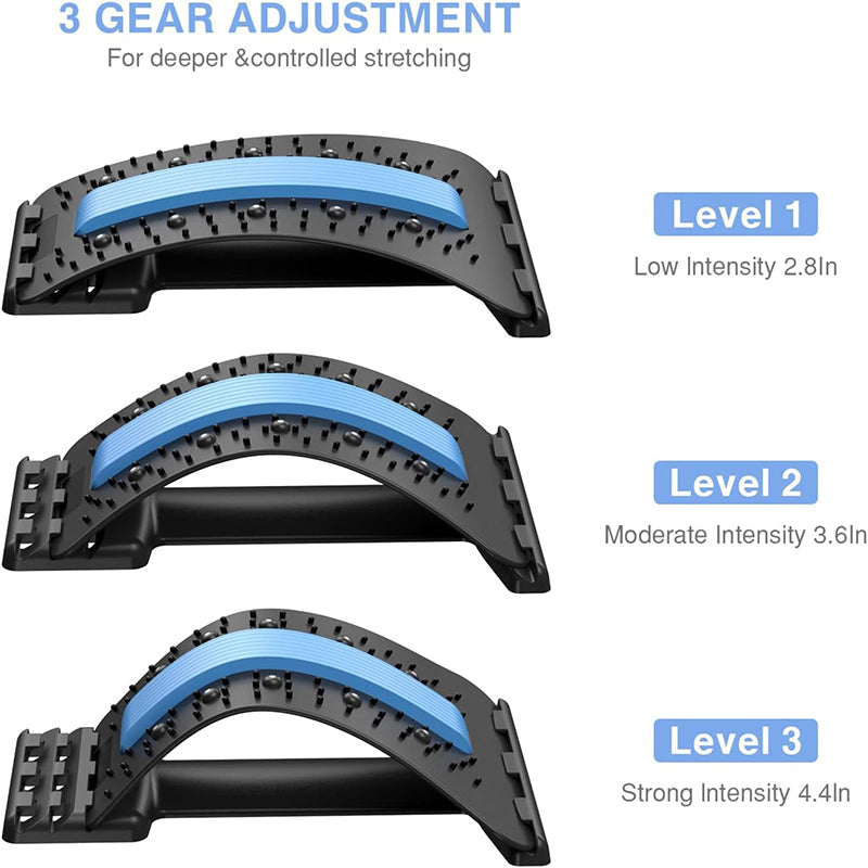 Magnetic Therapy Back Stretcher Multi-Level Adjustable Massager