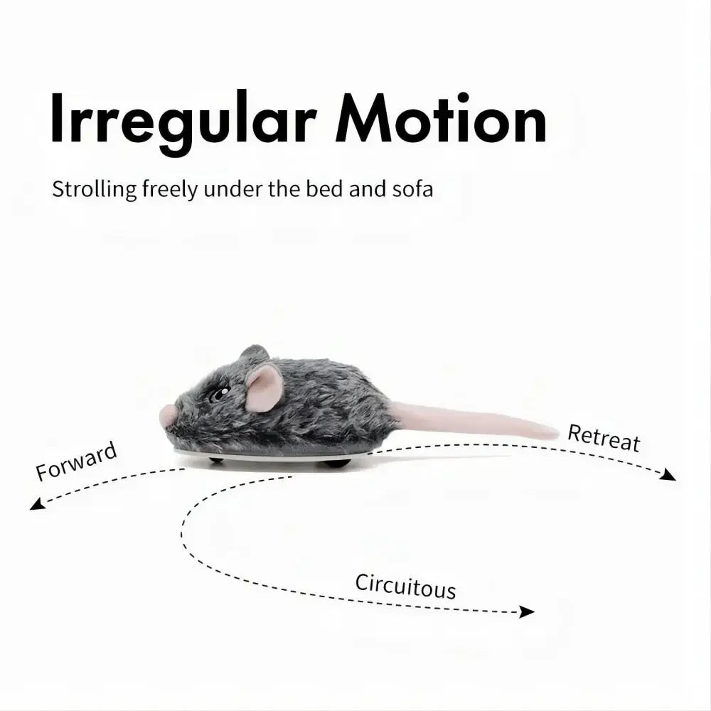 Rechargeable Motion Mouse Cat Toy for Kitten Mouse Sound Moving Mouse