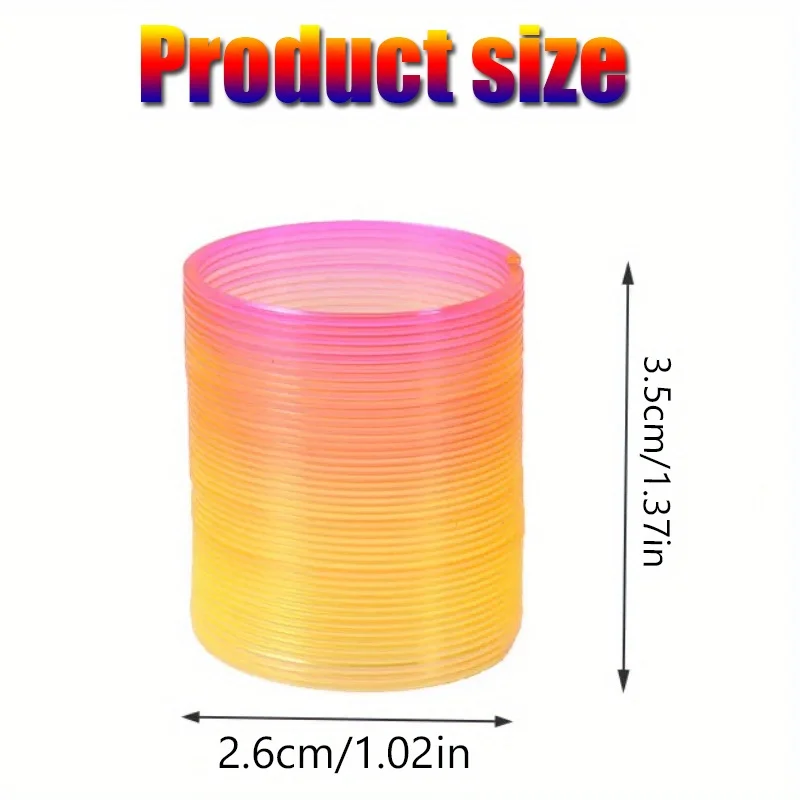 12Pcs Mini Rainbow Magic Springs Toys