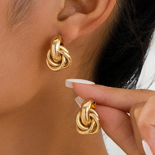 Stainless Steel Chunky Hoop Earrings for Women
