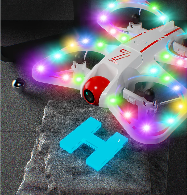 cz07 H21 Mini Drone with Rotating Colorful Lights 4K Camera