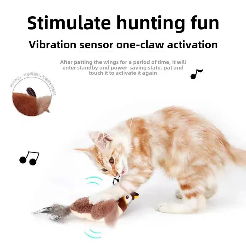 Hot Cat Interactive Toys Catnip Electric Pat Bird