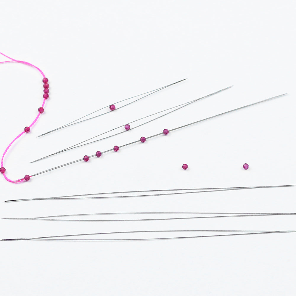 MIUSIE 26Pcs Big Eye Curved Beading Needles