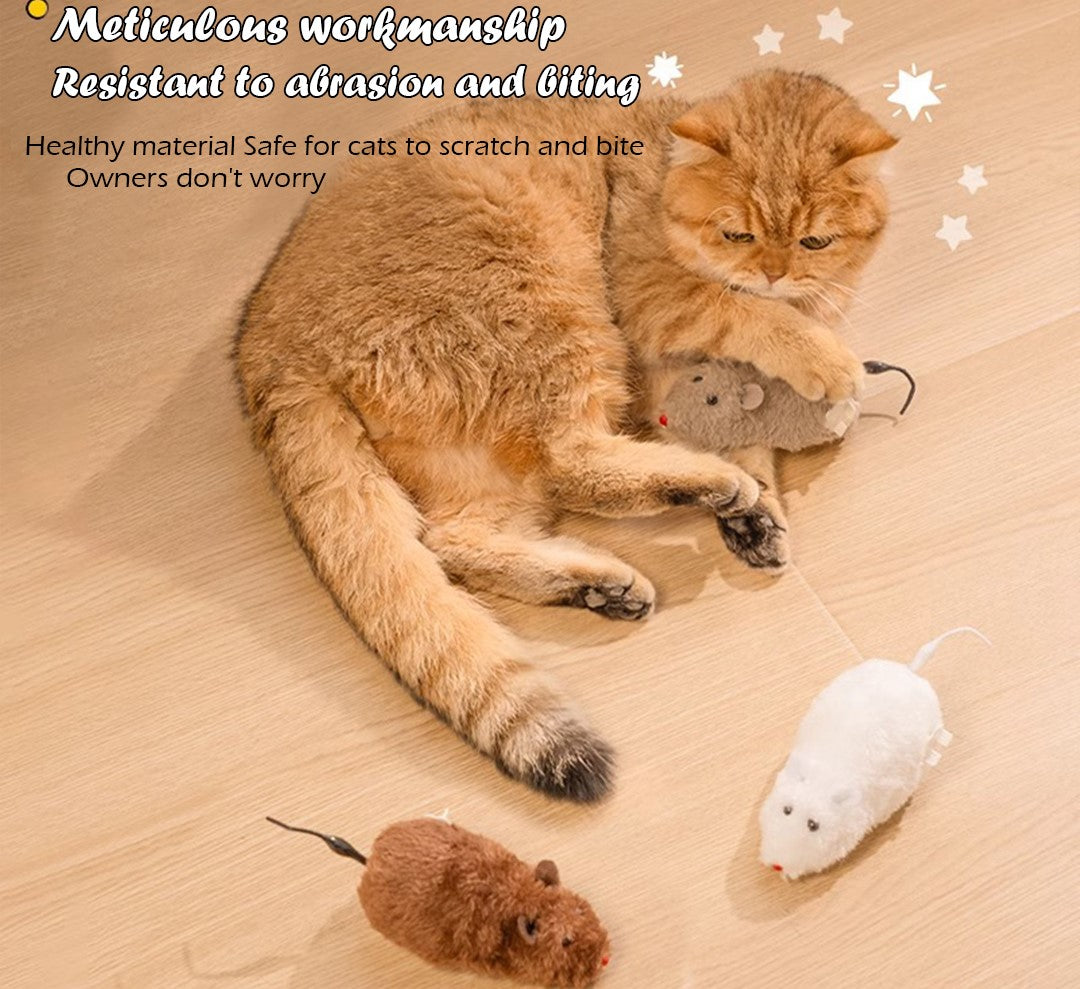 Cat Toys Clockwork Simulation Mouse No Batteries Durable Indoor Cat