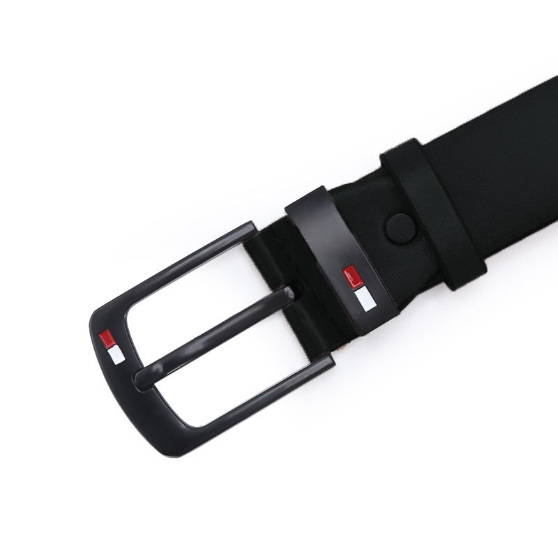 Fashion Mens PU Alloy Square Buckle Business Leisure Belts