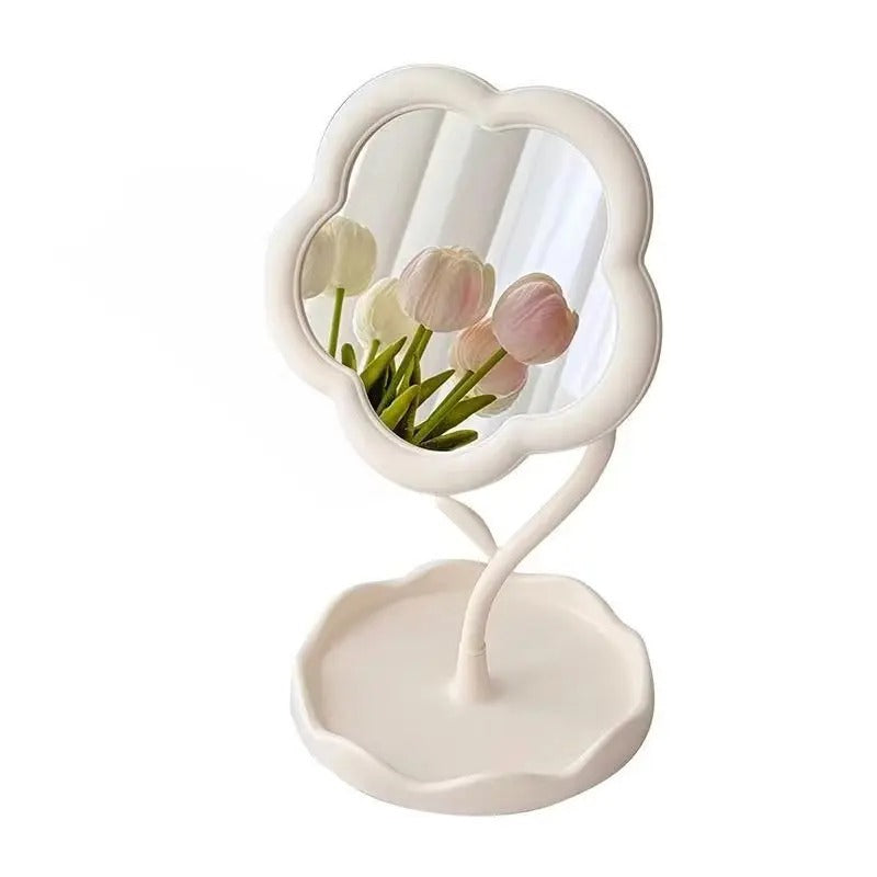 Mirror Desktop Flower Mirrors Creative Dormitory Desktop