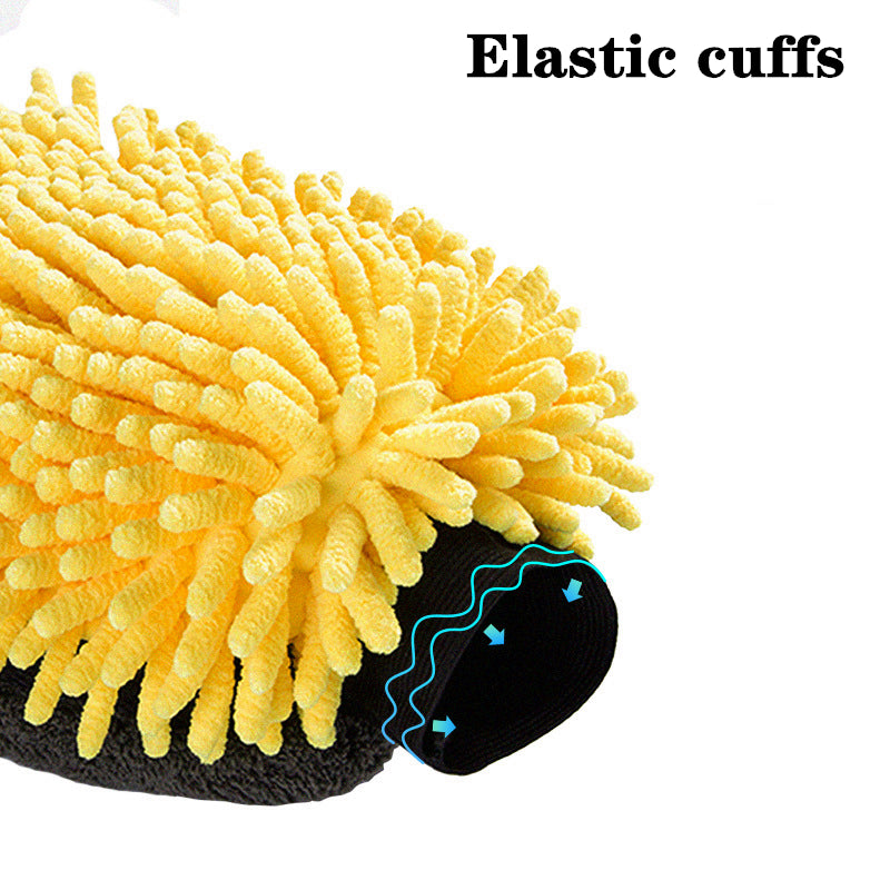 Large Microfiber Car Wash Mitt Waterproof Chenille Gloves