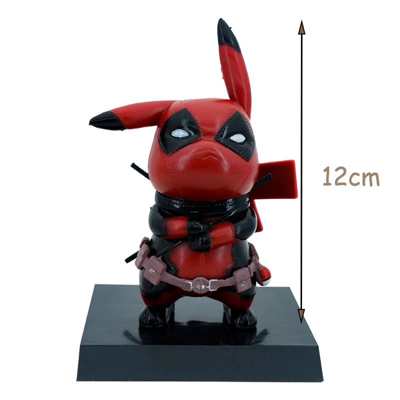 11cm Pokemon Anime Figure PVC Pikachu Cosplay Deadpool
