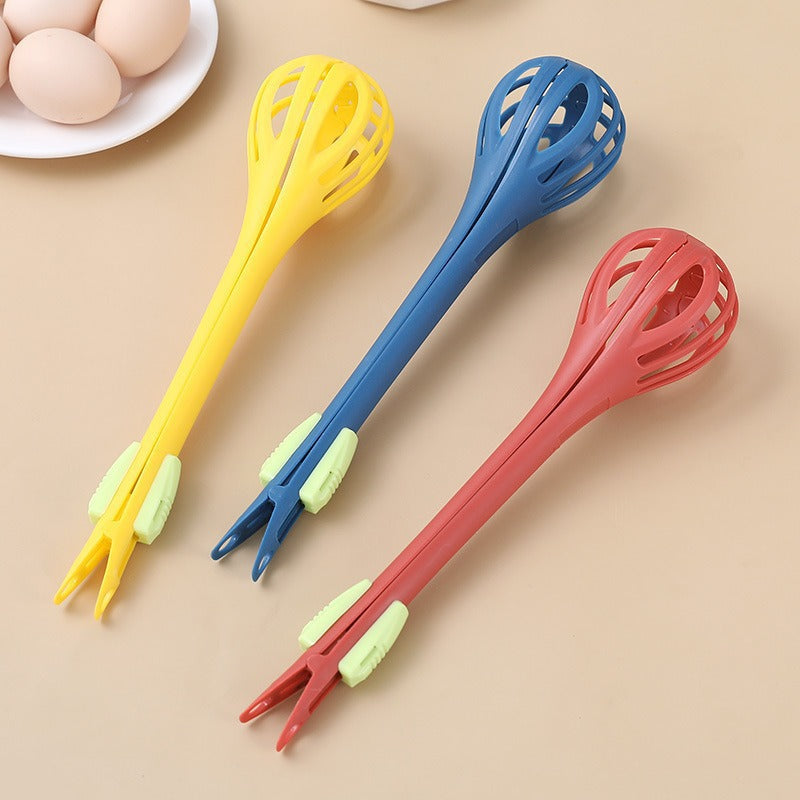 Multifunctional Egg Beater Egg Milk Whisk Pasta Tongs
