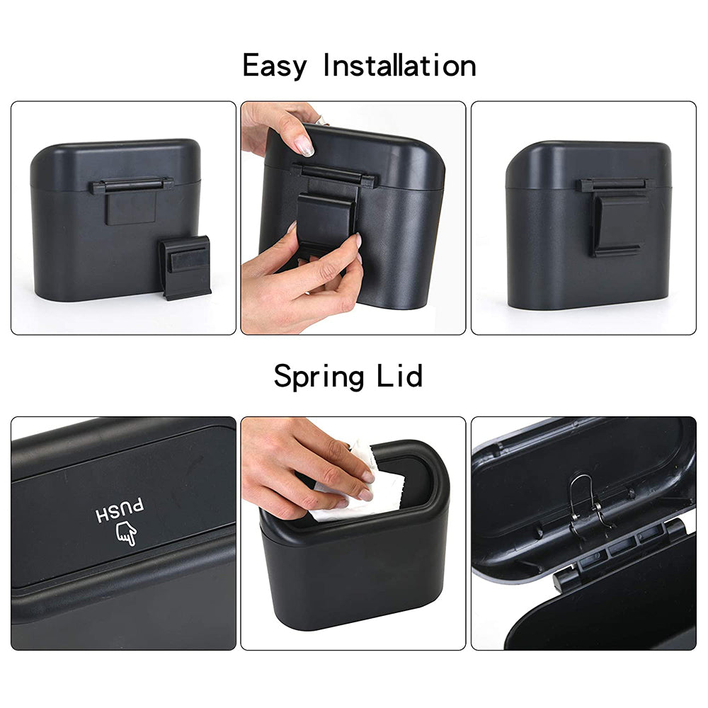 Portable Hanging Mini Car Trash Can, Wastebasket Trash Can