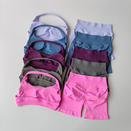 2 Pieces Yoga Suit for Women Seamless Fitness Gym Clothes