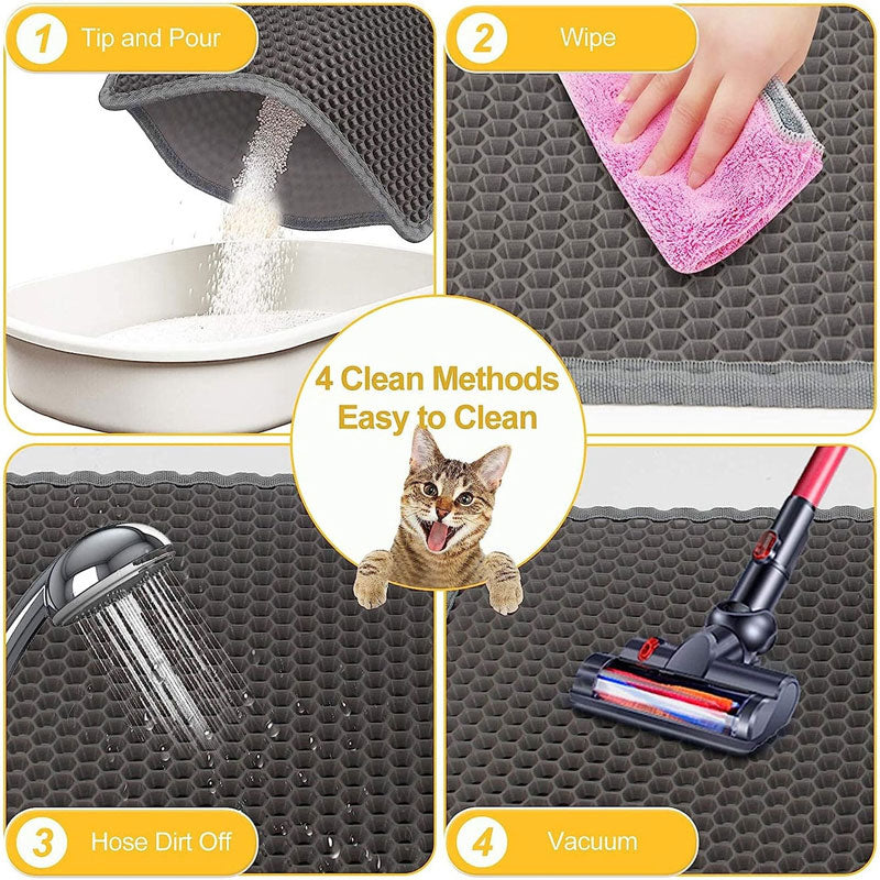 Pet Cat Litter Mat Waterproof Double Layer Cat Litter
