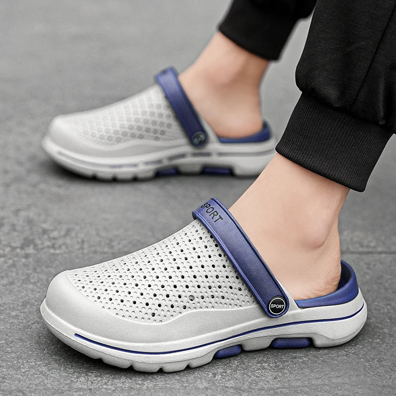 Summer Men Slippers Men's Casual Shoes Hole Shoes Clogs