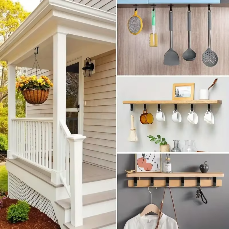 5Pcs Stainless Steel Screw Mounted Ceiling Hooks